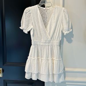 WAYF White Eyelet Dress